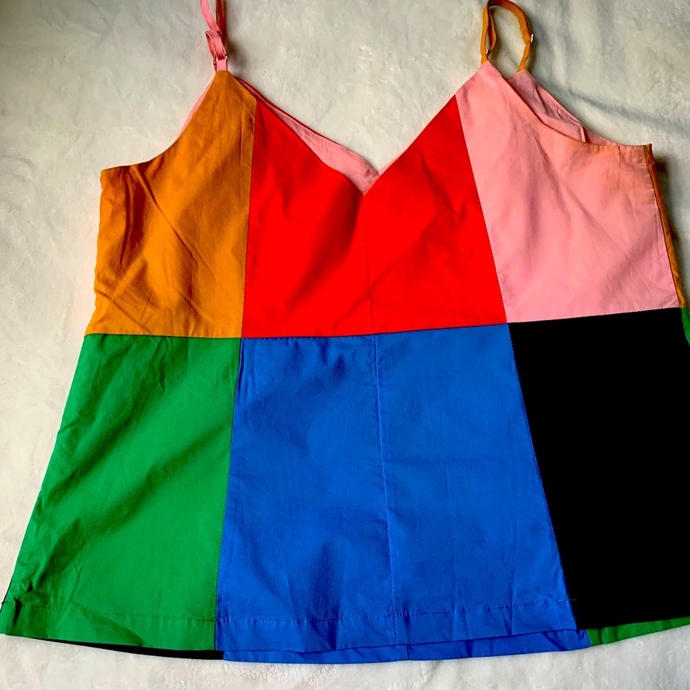 Color block tank top